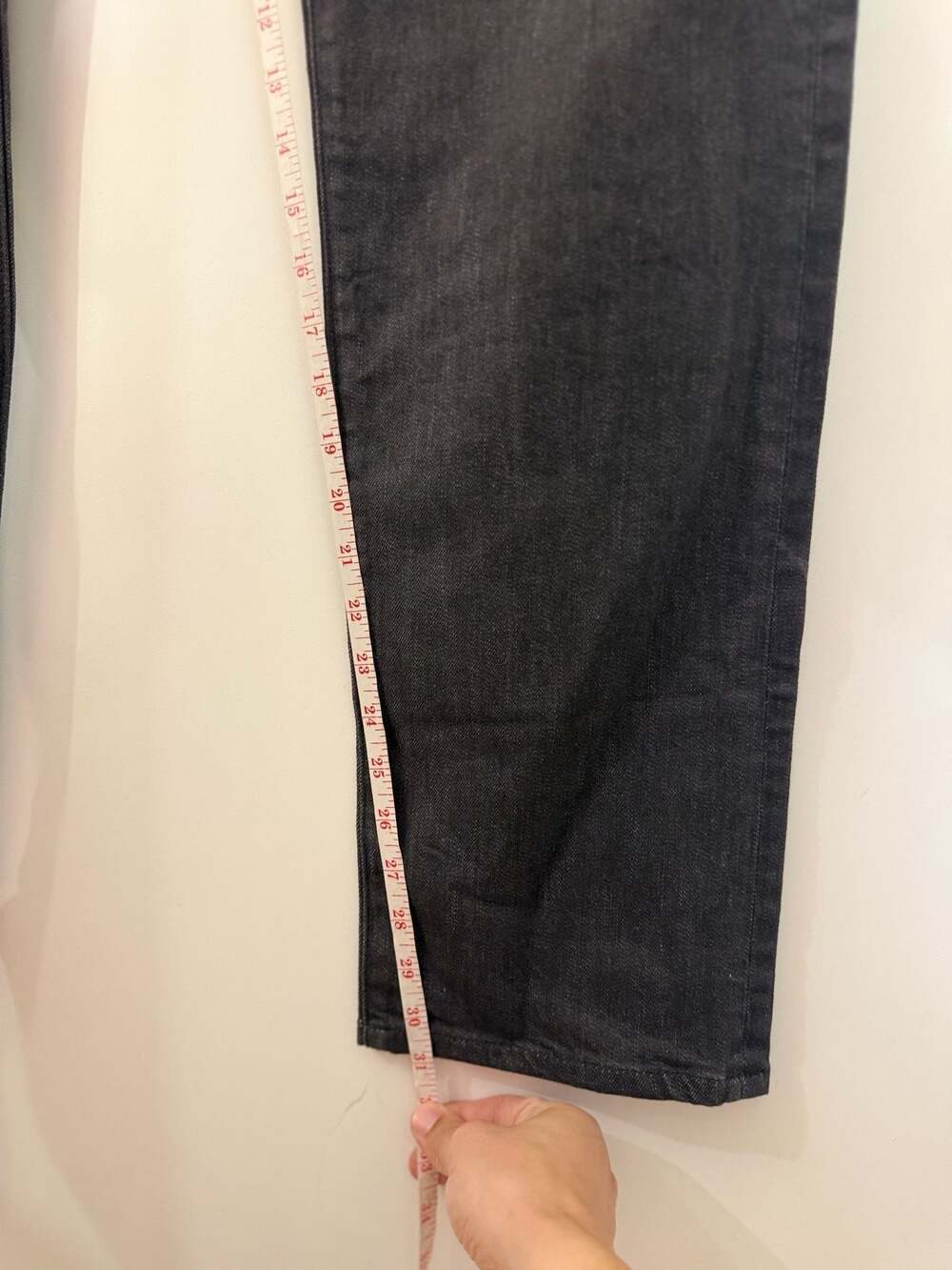 Armani Exchange A|X Relaxed Straight Leg 5-Pocket Jeans, Black - Picture 9 of 10